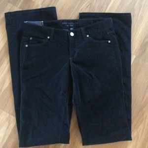 NWT Ann Taylor velvet-like black pants